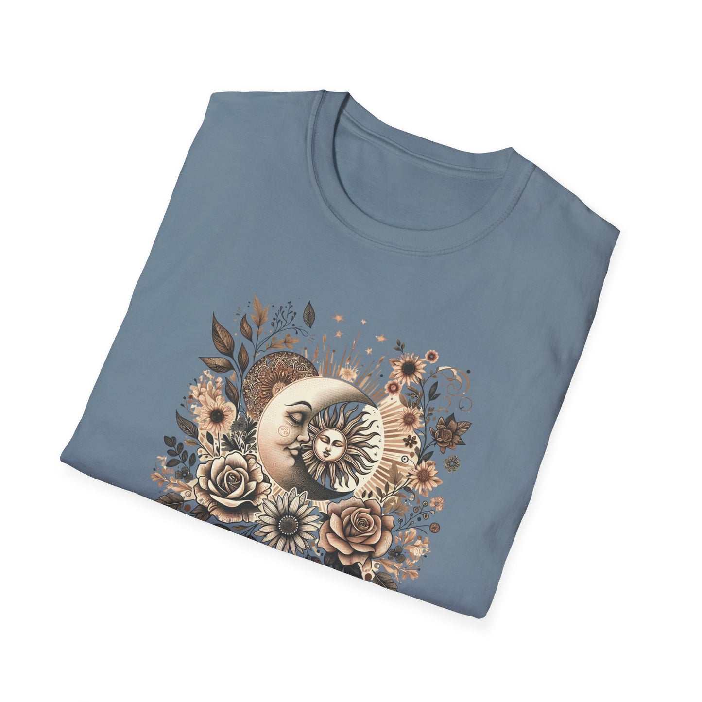 Boho Floral Moon Unisex Graphic T-Shirt