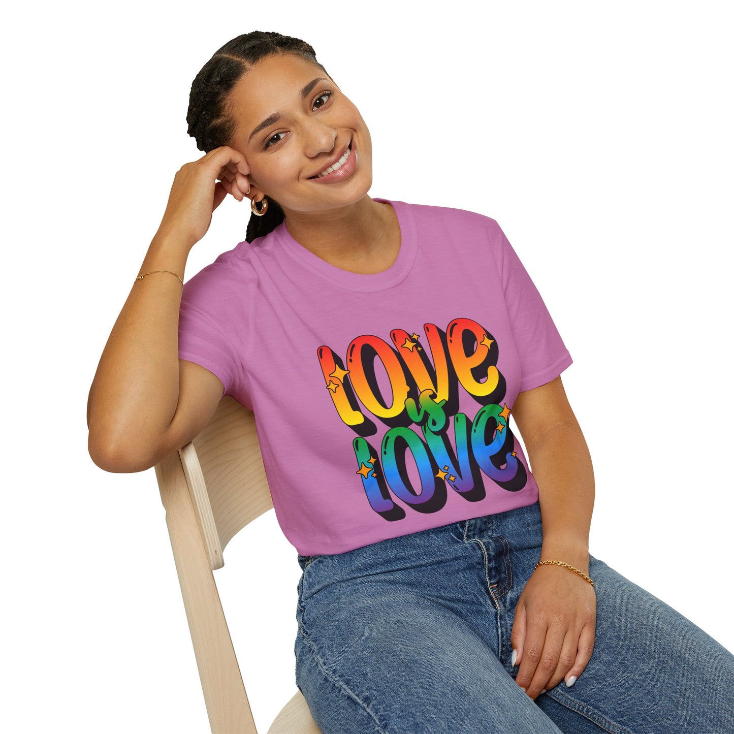 Love is Love Rainbow Unisex Graphic T-Shirt