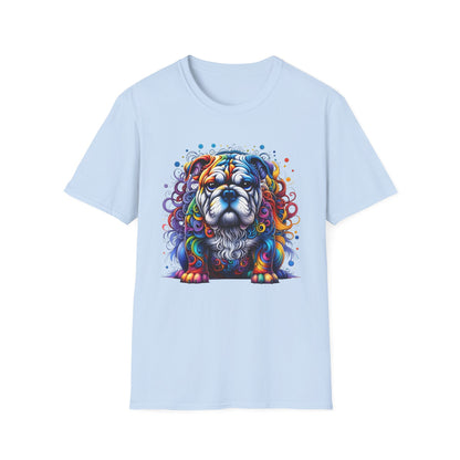 Colorful Bulldog Unisex Graphic Tee