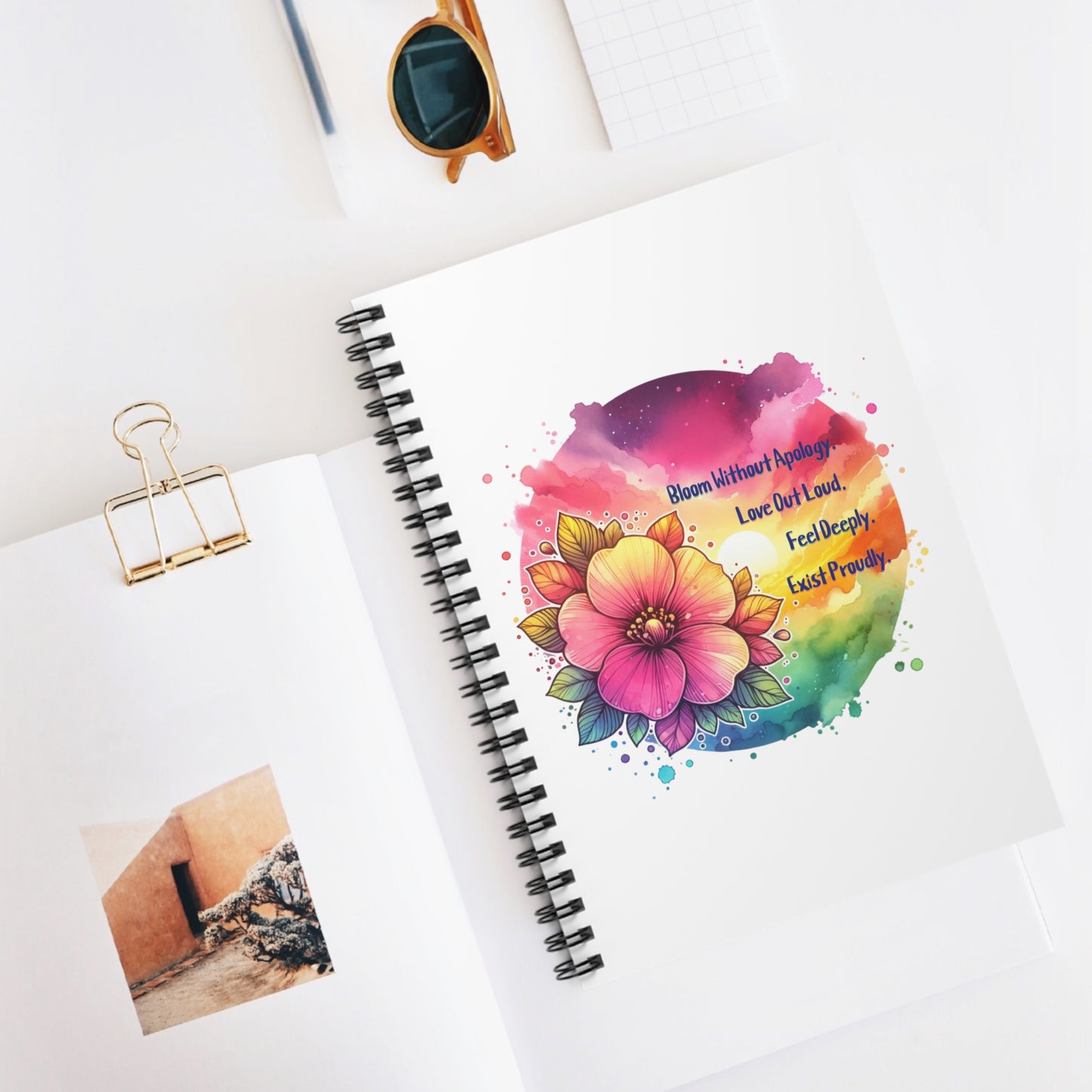 Bloom Without Apology Spiral Journal Notebook