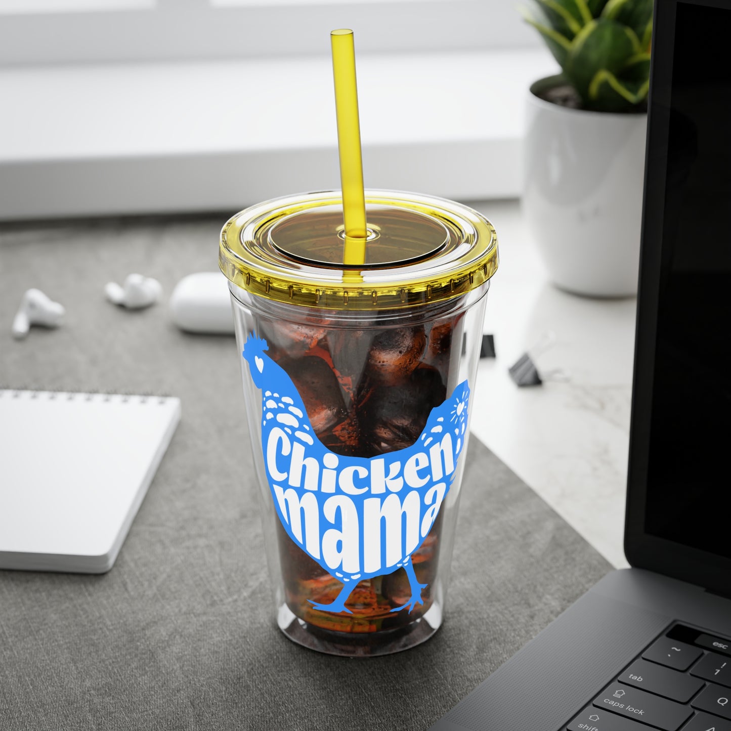 Chicken Mama 16oz Insulated Tumbler with Straw