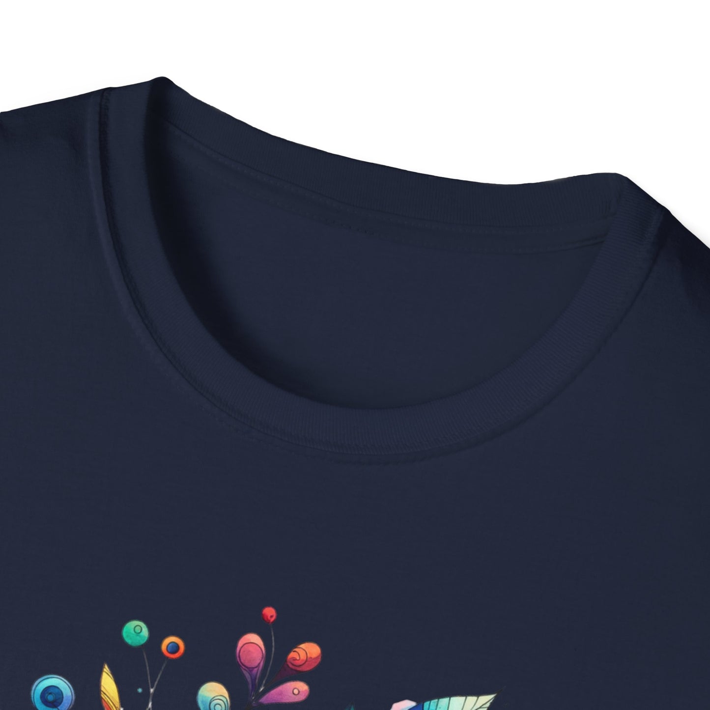 Rainbow Floral Explosion Unisex Graphic T-Shirt