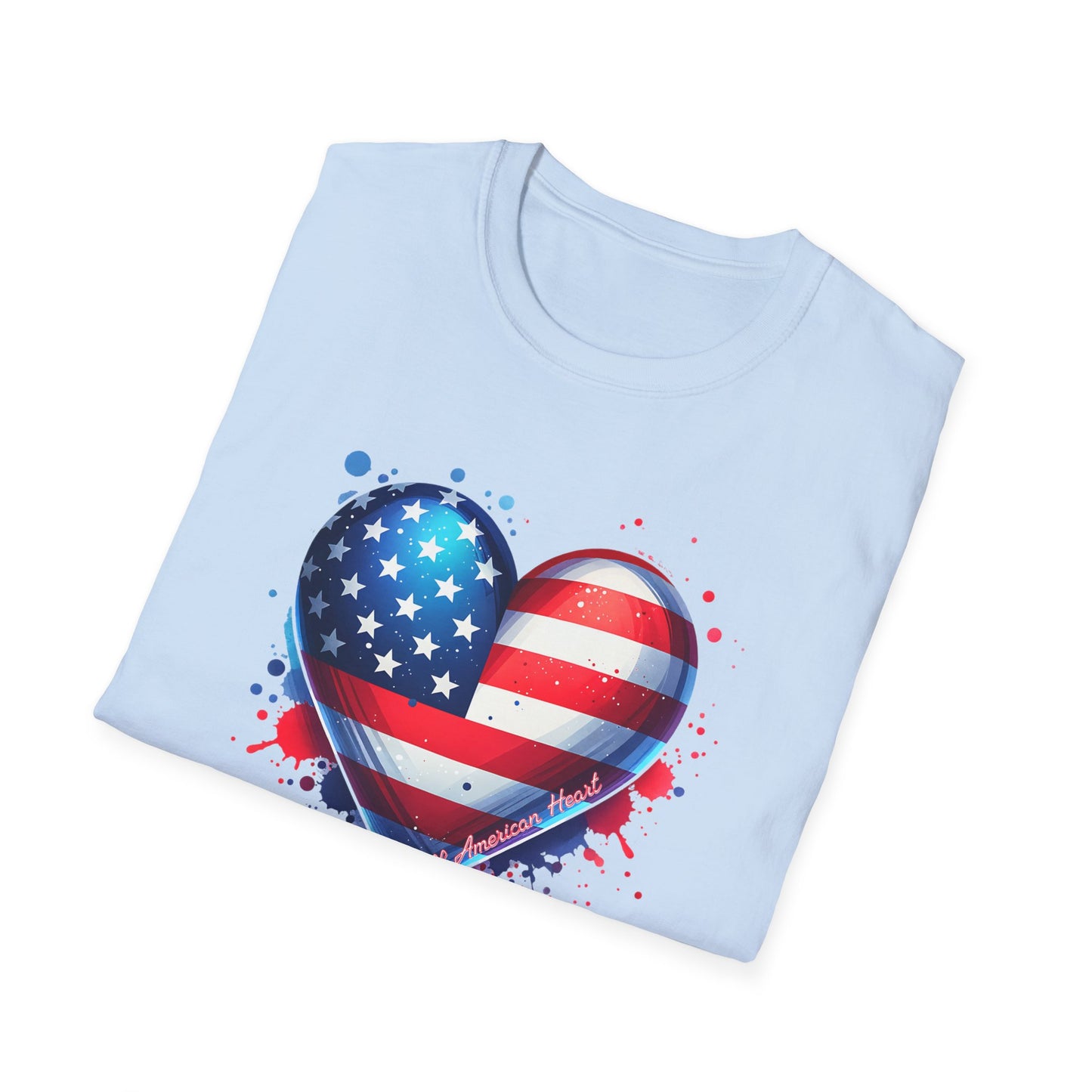 All American Heart Patriotic Unisex Graphic T-Shirt