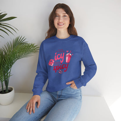 Icy Coffee Spicy Books Unisex Crewneck Sweatshirt