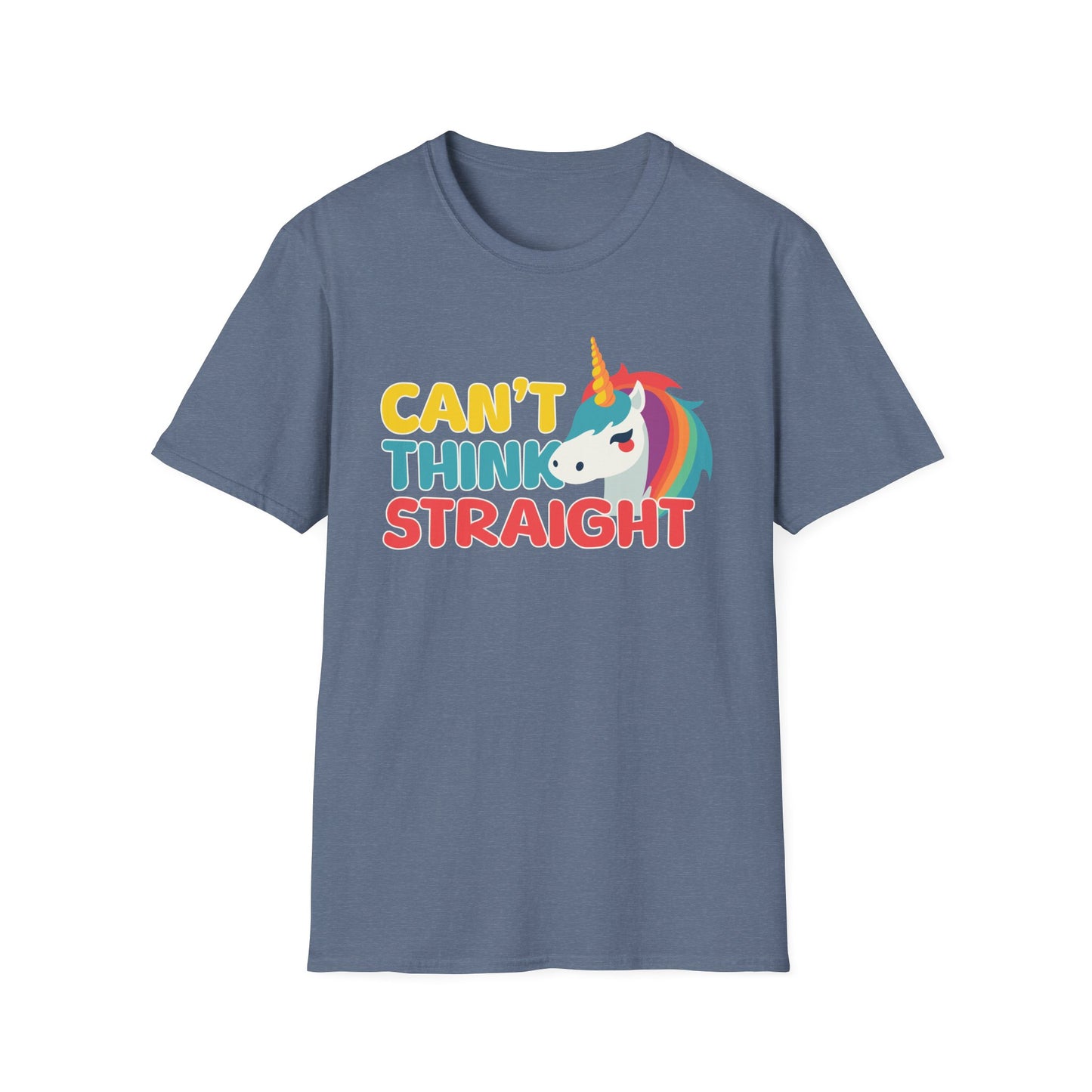 Unicorn Can't Think Straight Unisex Graphic T-Shirt