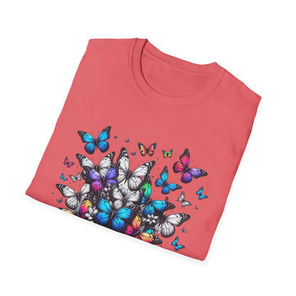 Colorful Butterfly Cluster Unisex Graphic T-Shirt