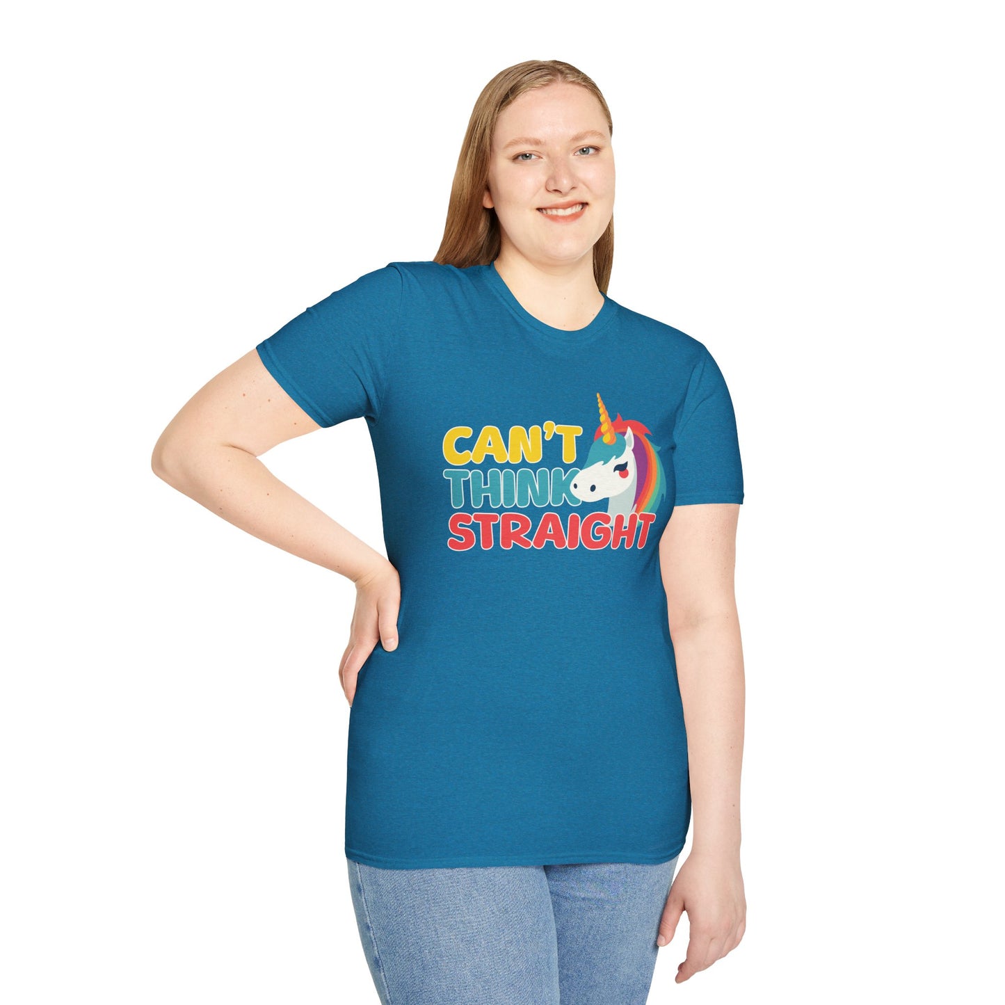 Unicorn Can't Think Straight Unisex Graphic T-Shirt