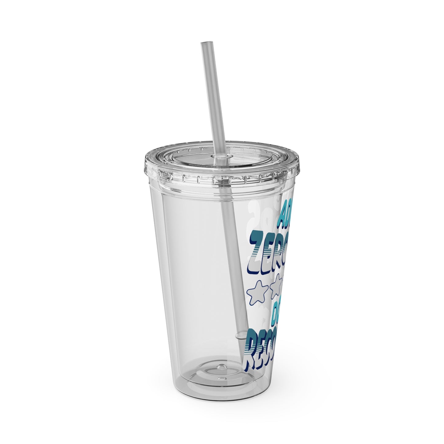 Adulting Zero Stars 16oz Insulated Tumbler with Straw