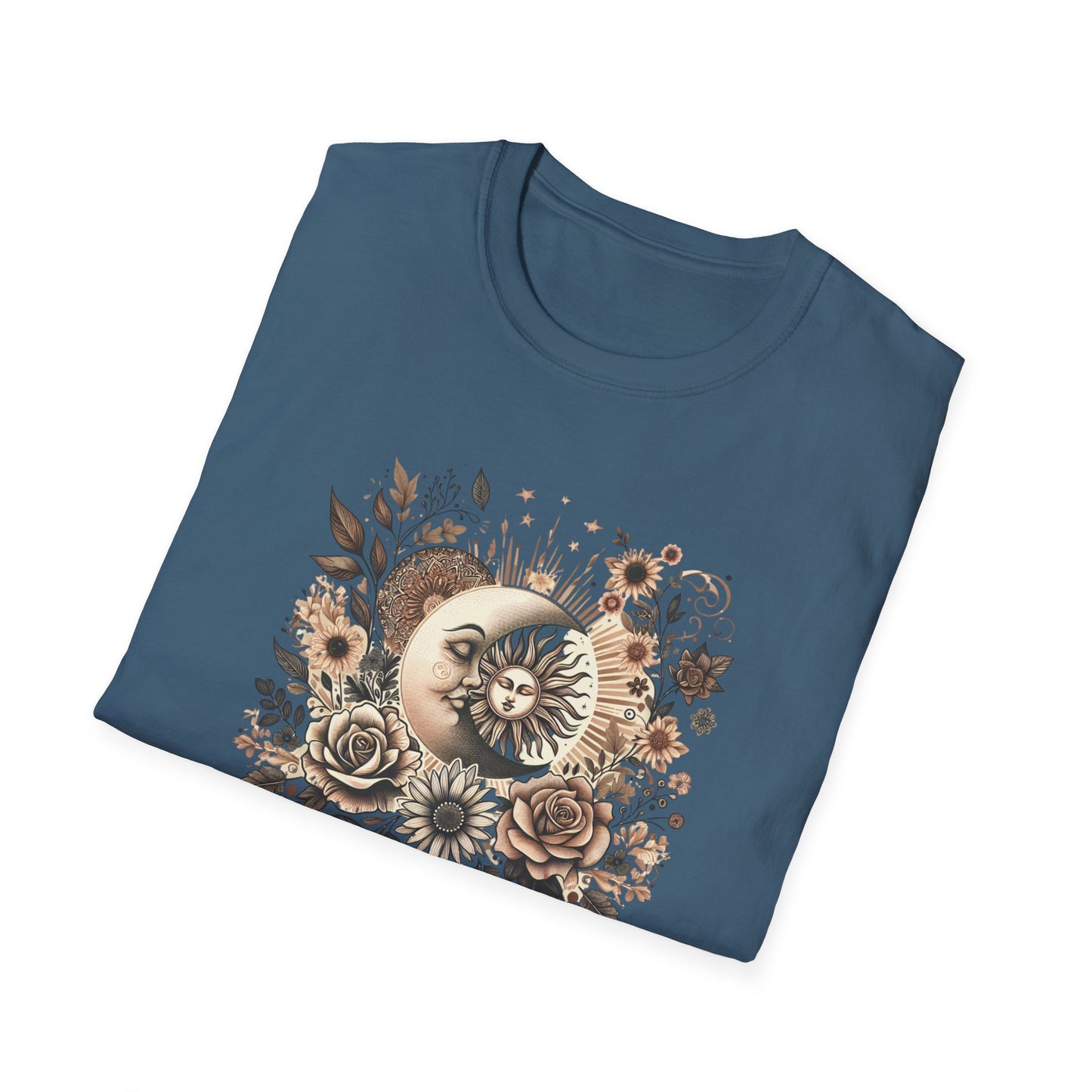 Boho Floral Moon Unisex Graphic T-Shirt