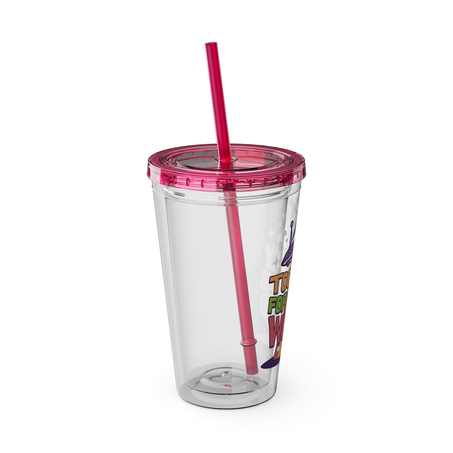 Too Gay for This World 16oz. Insulated Tumbler with Straw