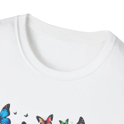 Colorful Butterfly Cluster Unisex Graphic T-Shirt
