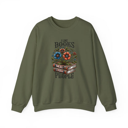 Books More Than People Crewneck Sweatshirt