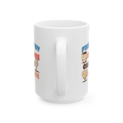 Fueled by Coffee Chaos & Love Ceramic Mug