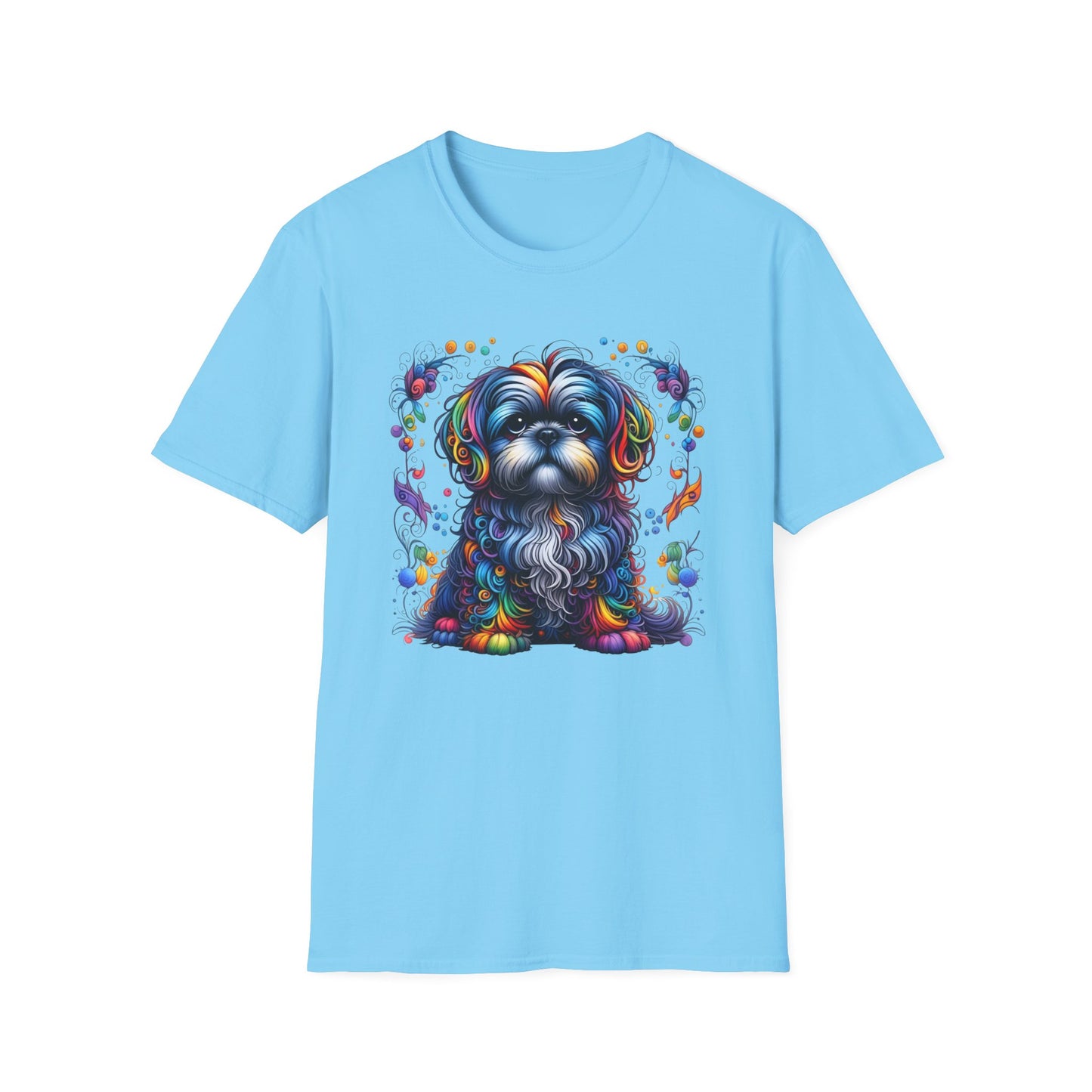 Colorful Shih Tzu Unisex Graphic T-Shirt