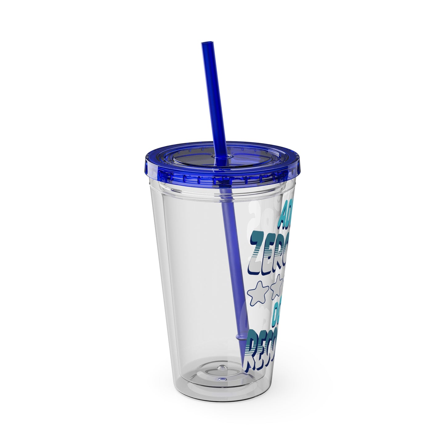 Adulting Zero Stars 16oz Insulated Tumbler with Straw