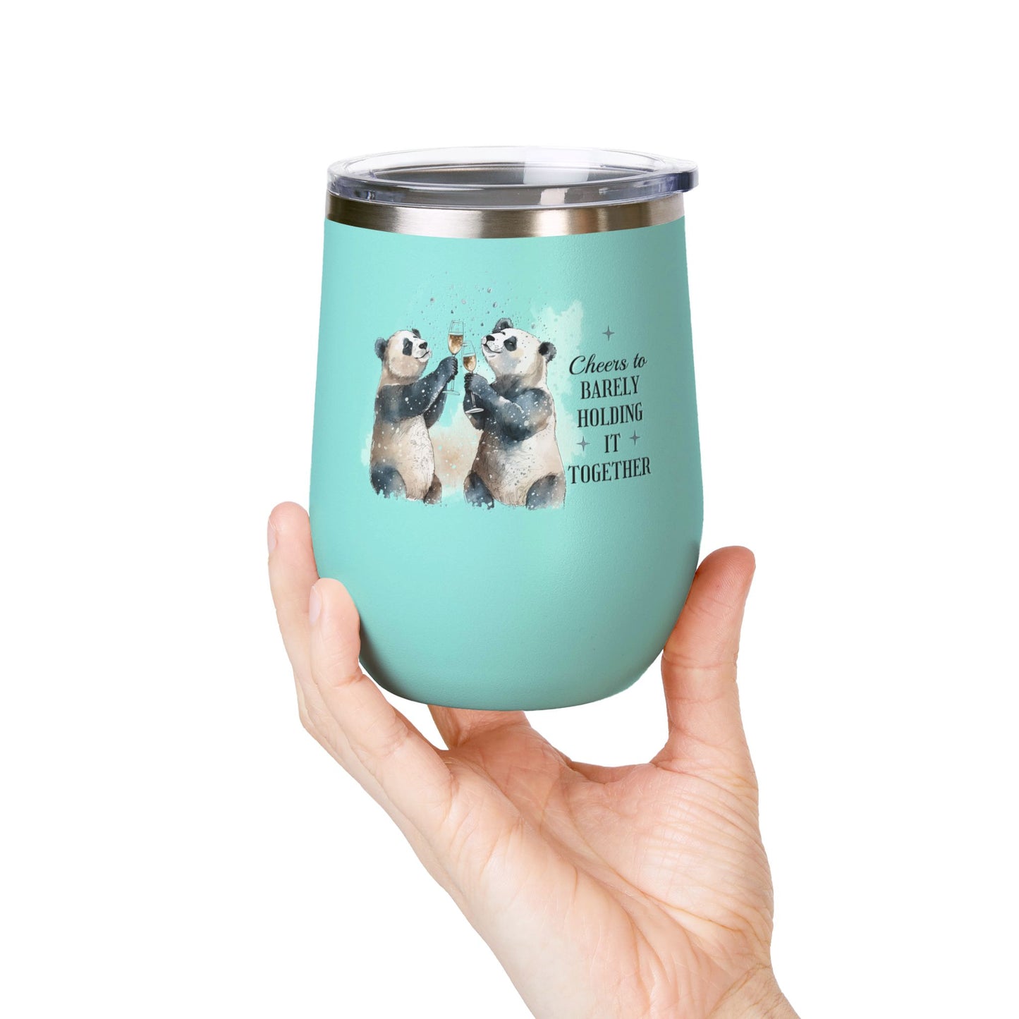 Cheers to Barely Holding It Together 12oz Insulated Wine Tumbler