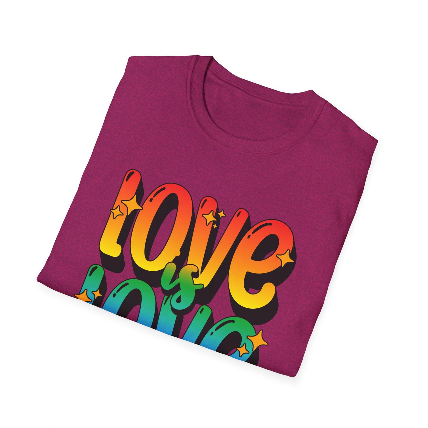 Love is Love Rainbow Unisex Graphic T-Shirt
