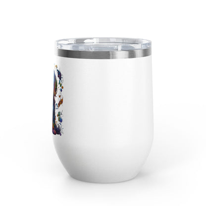Colorful Shih Tzu 12oz Insulated Wine Tumbler
