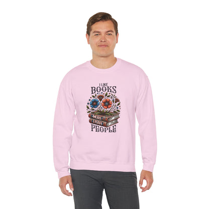 Books More Than People Crewneck Sweatshirt