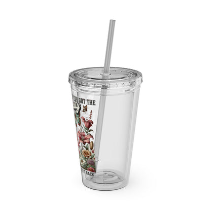 Floral Audacity 16oz Insulated Tumbler with Straw