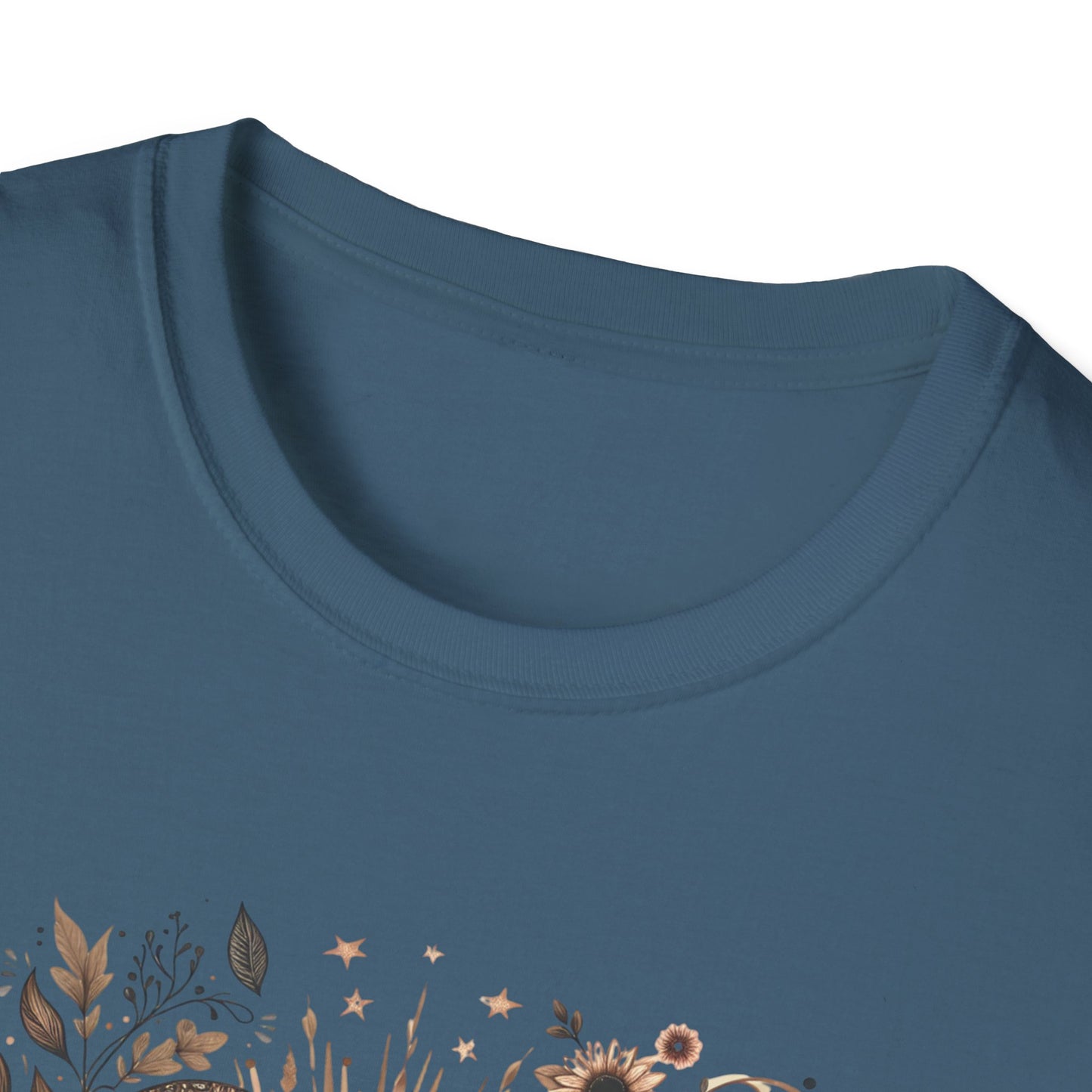 Boho Floral Moon Unisex Graphic T-Shirt