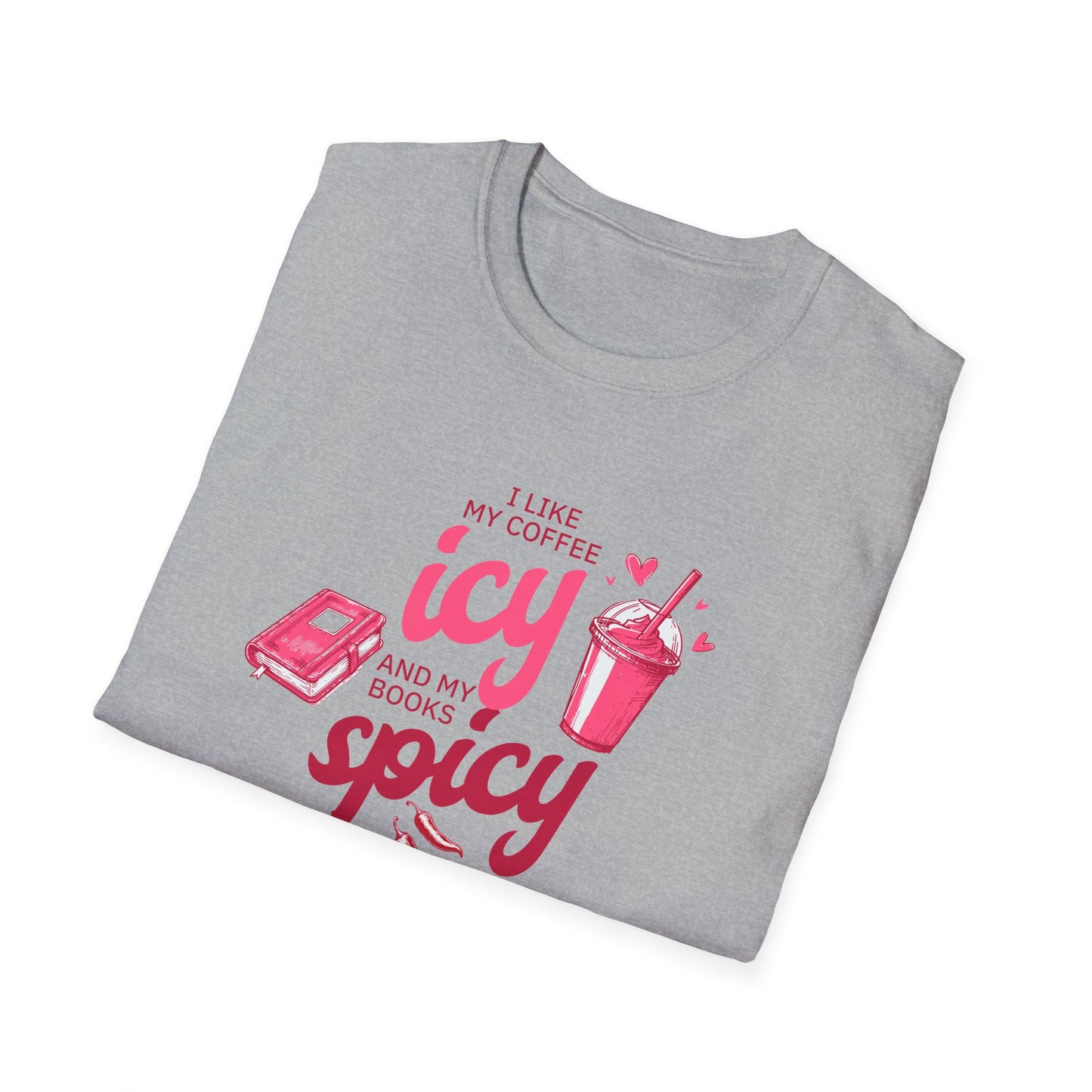 Icy Coffee & Spicy Book Lover Unisex T-Shirt