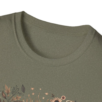 Boho Floral Moon Unisex Graphic T-Shirt