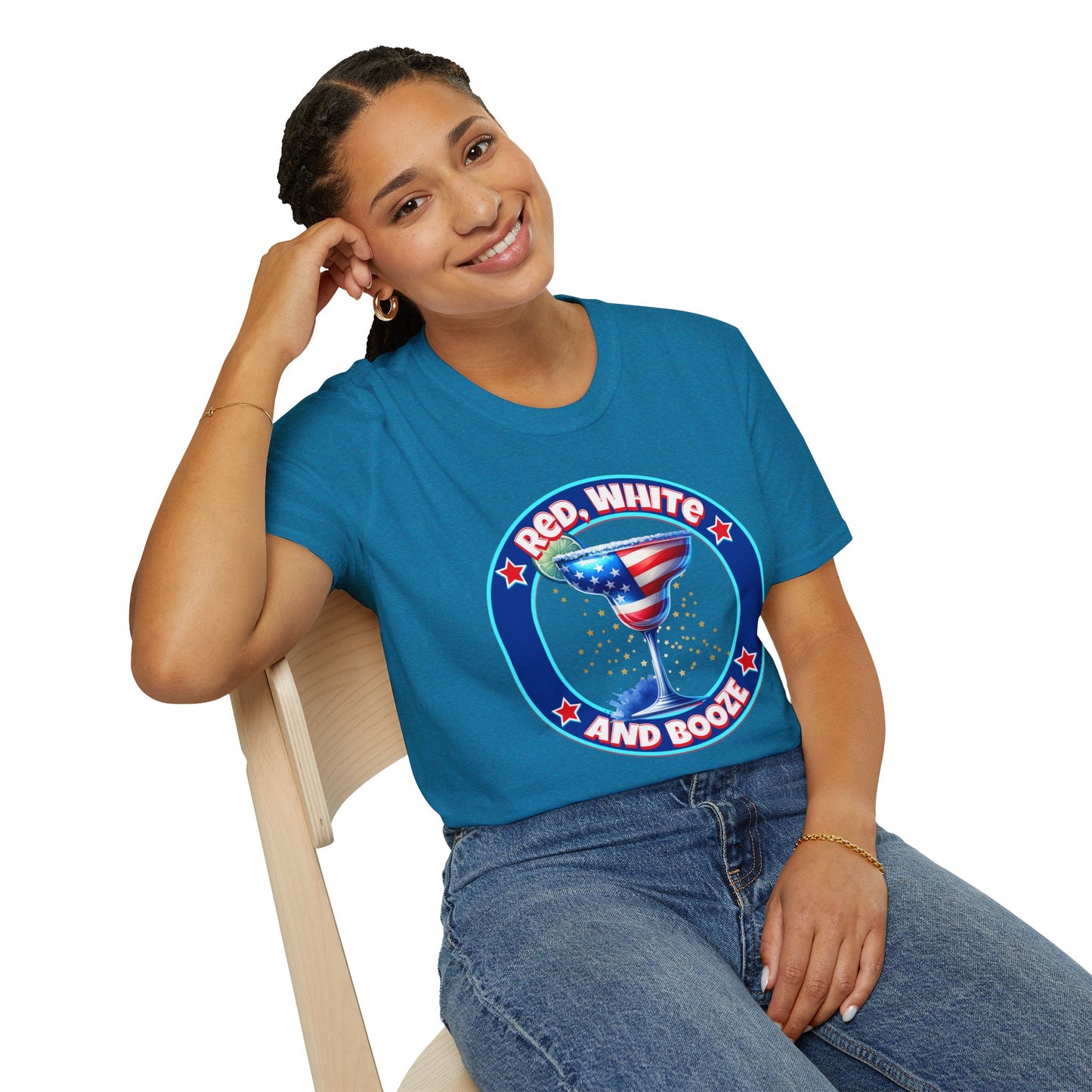 Red, White and Booze Unisex Graphic T-Shirt
