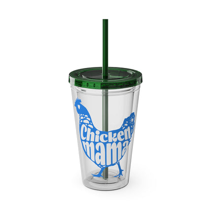 Chicken Mama 16oz Insulated Tumbler with Straw
