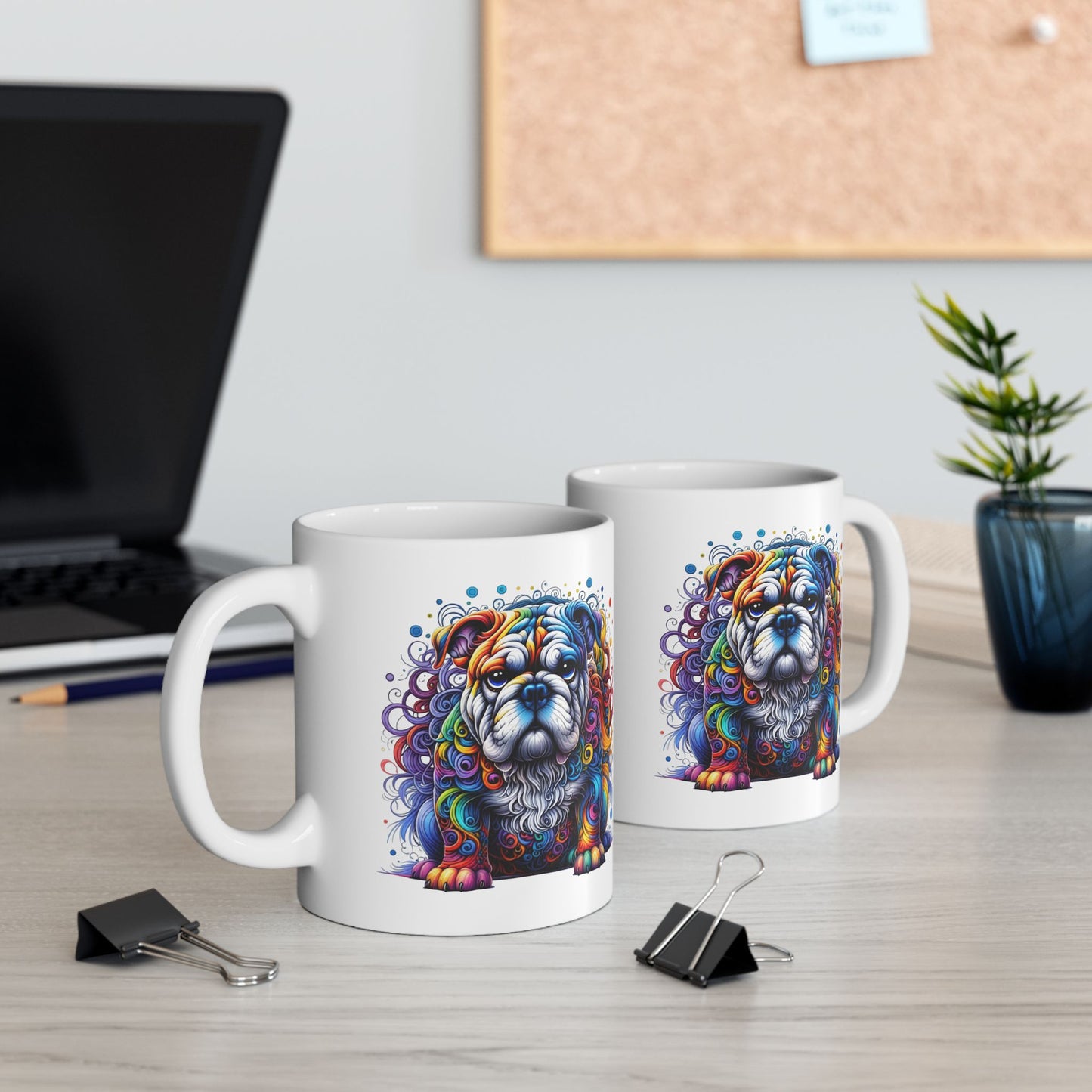 Colorful Bulldog Ceramic Mug