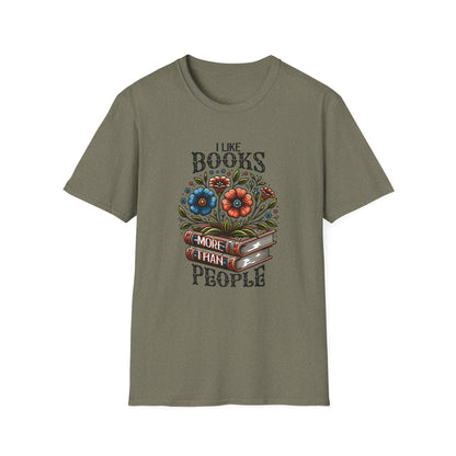 Books More Than People Unisex Graphic T-Shirt