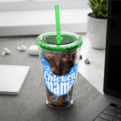 Chicken Mama 16oz Insulated Tumbler with Straw