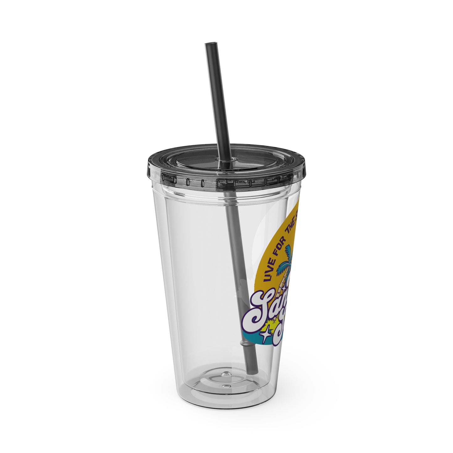 Live for the Sunshine 16oz Insulated Tumbler with Straw