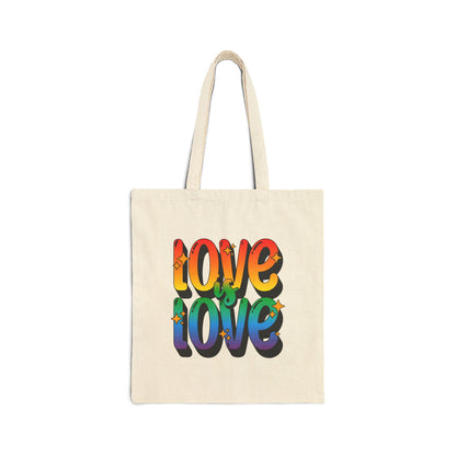 Love is Love Rainbow Canvas Tote Bag