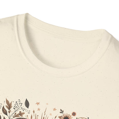 Boho Floral Moon Unisex Graphic T-Shirt