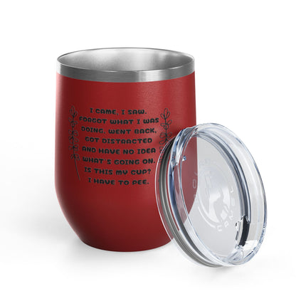 Scatterbrain 12oz Insulated Wine Tumbler