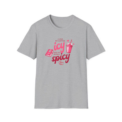 Icy Coffee & Spicy Book Lover Unisex T-Shirt
