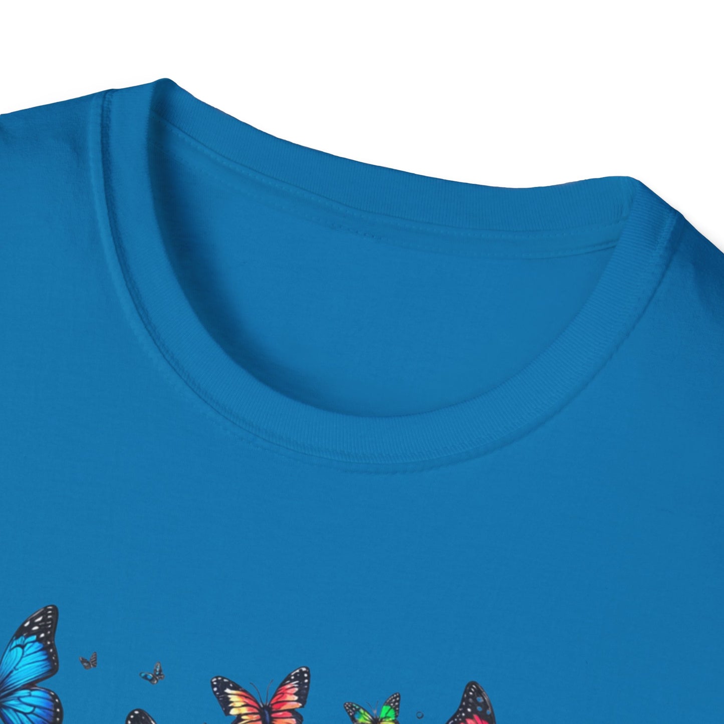 Colorful Butterfly Cluster Unisex Graphic T-Shirt