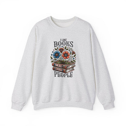 Books More Than People Crewneck Sweatshirt