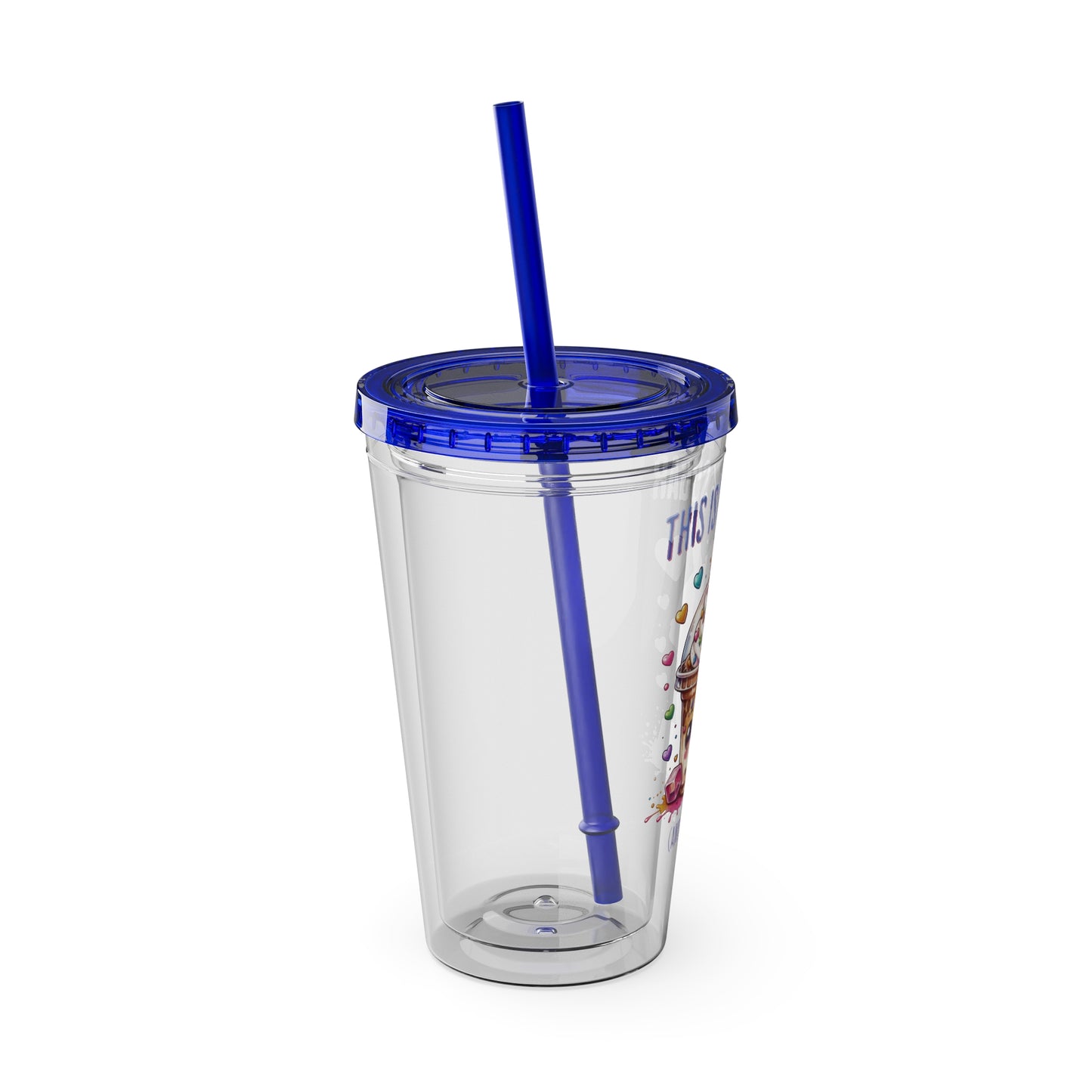 90% Sugar 16oz Insulated Tumbler with Straw