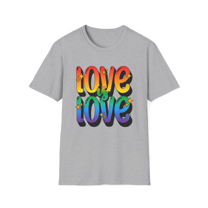 Love is Love Rainbow Unisex Graphic T-Shirt