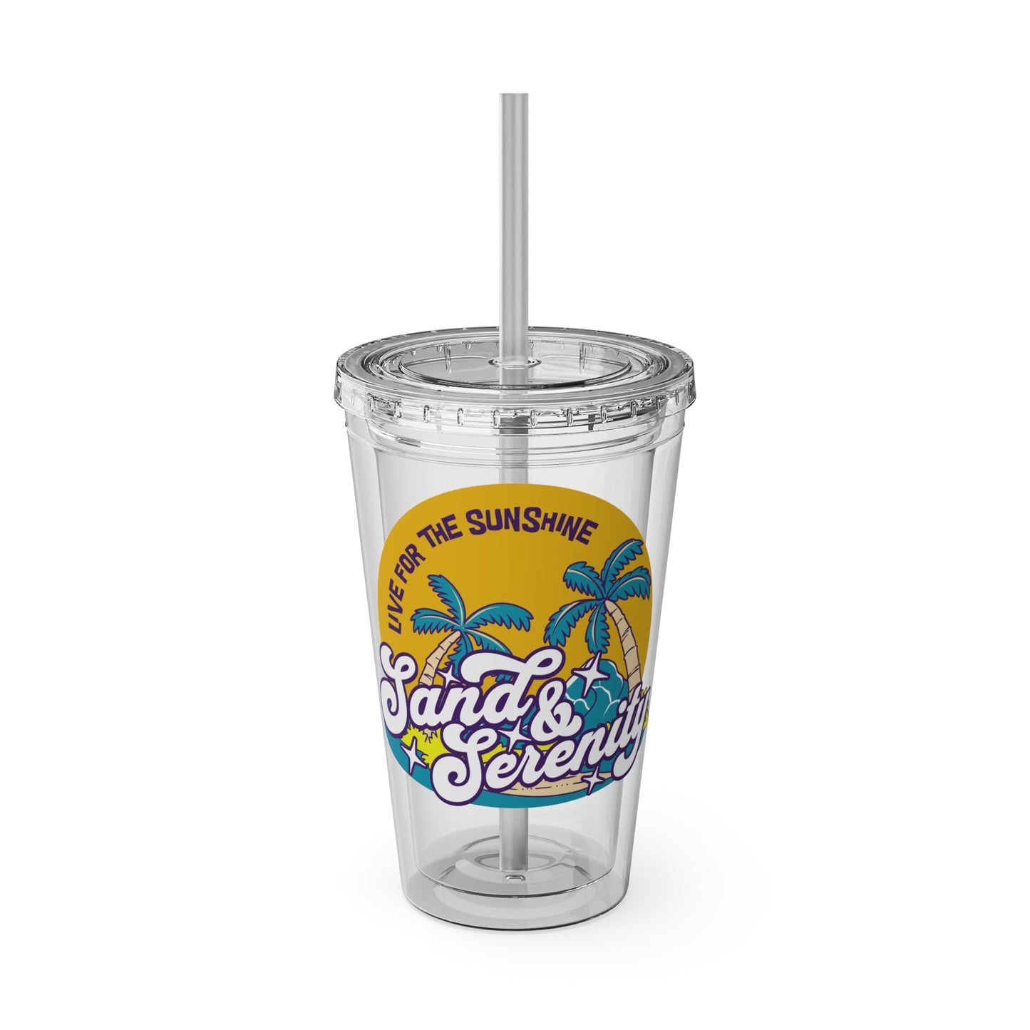 Live for the Sunshine 16oz Insulated Tumbler with Straw