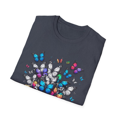 Colorful Butterfly Cluster Unisex Graphic T-Shirt