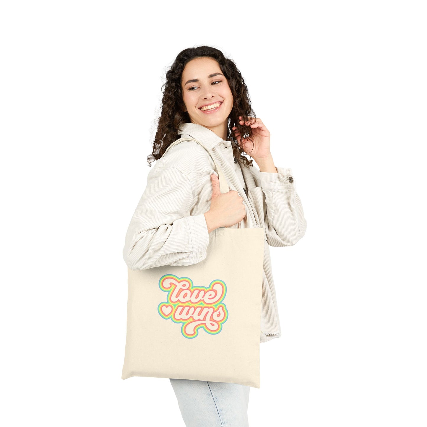 Love Wins Cotton Canvas Tote Bag