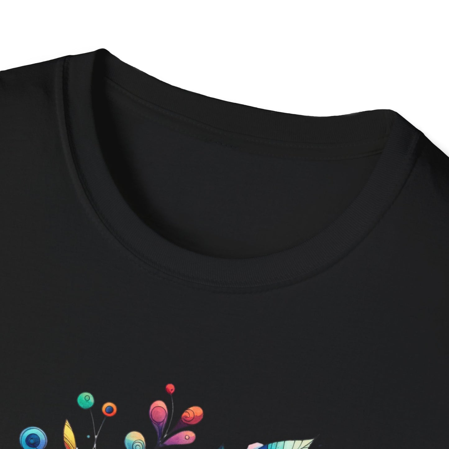 Rainbow Floral Explosion Unisex Graphic T-Shirt