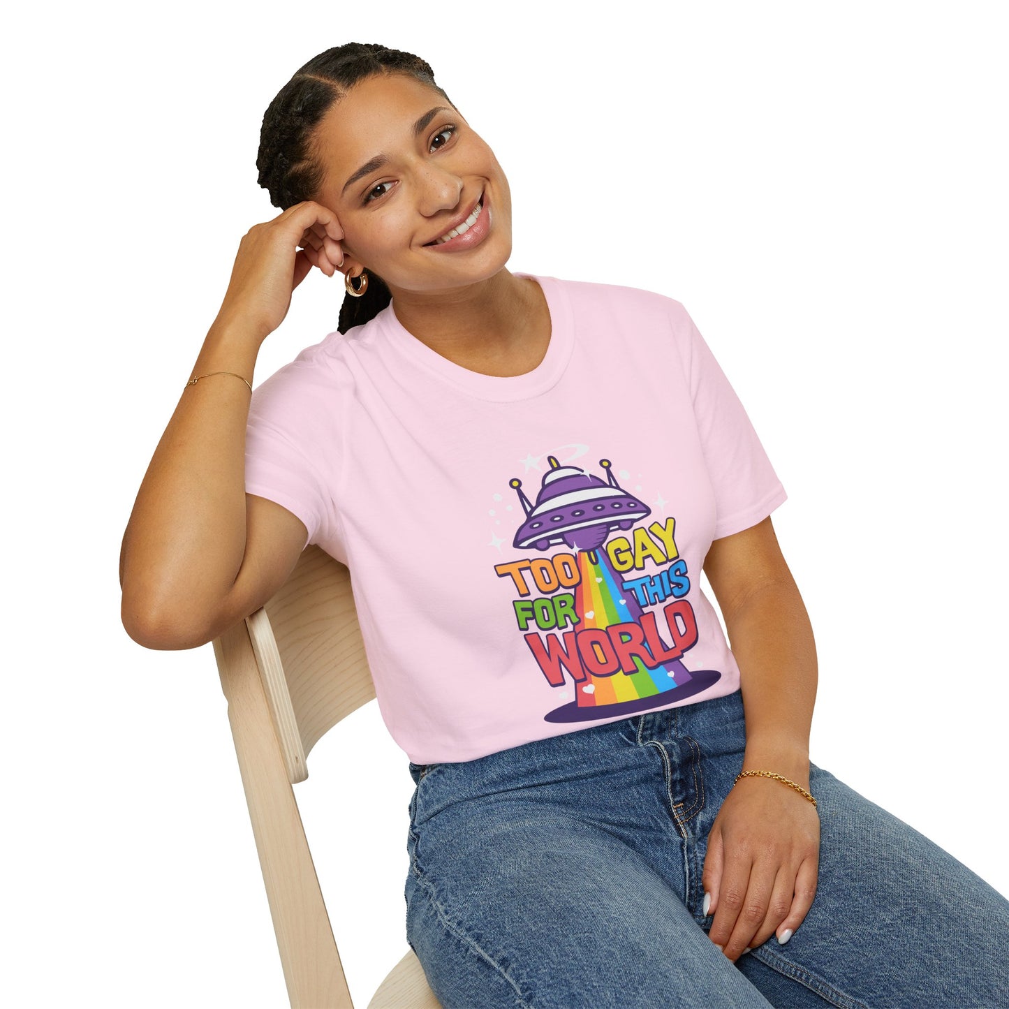 Too Gay for This World Unisex Graphic T-Shirt
