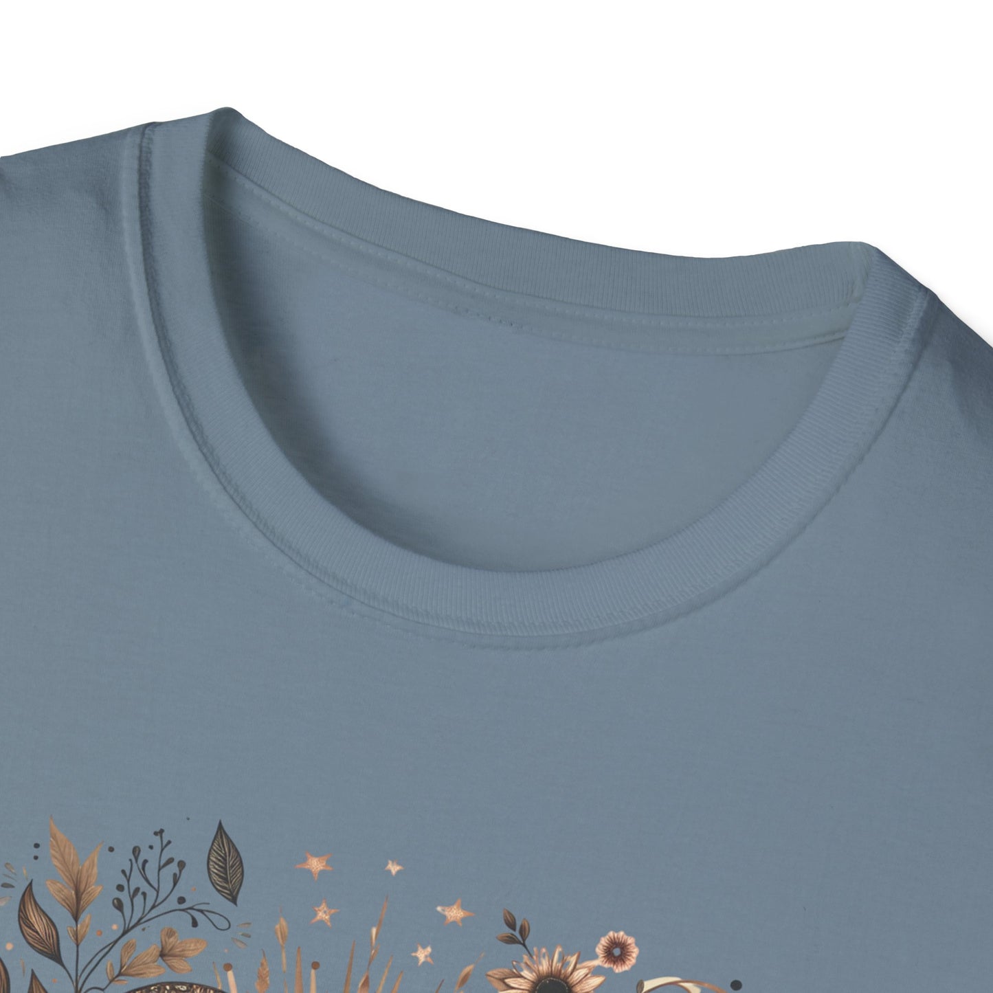 Boho Floral Moon Unisex Graphic T-Shirt