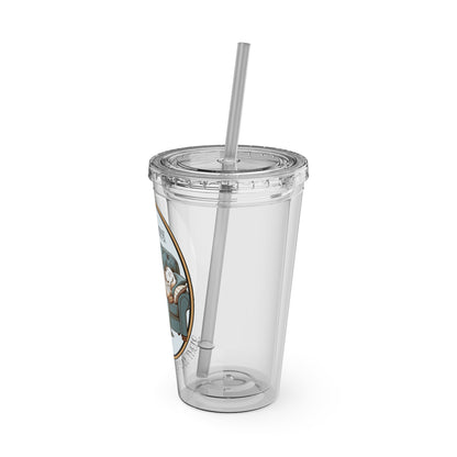 No Thanks It's Way Too Peopley Out There 16oz. Insulated Tumbler with Straw