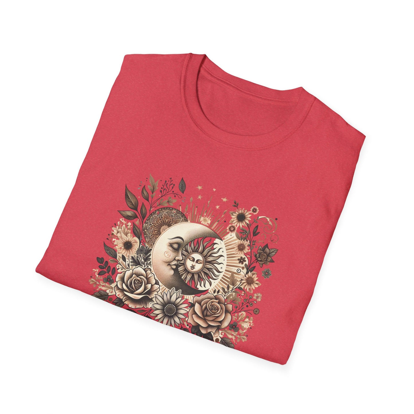 Boho Floral Moon Unisex Graphic T-Shirt