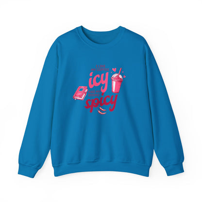 Icy Coffee Spicy Books Unisex Crewneck Sweatshirt